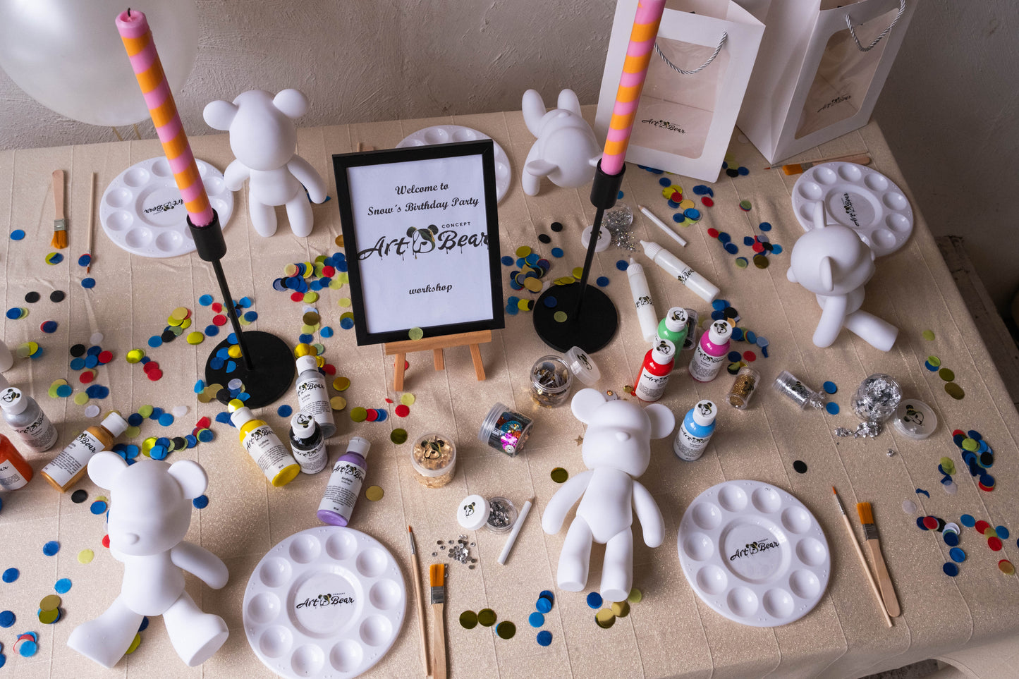 Art-Bear-Painting Party Box