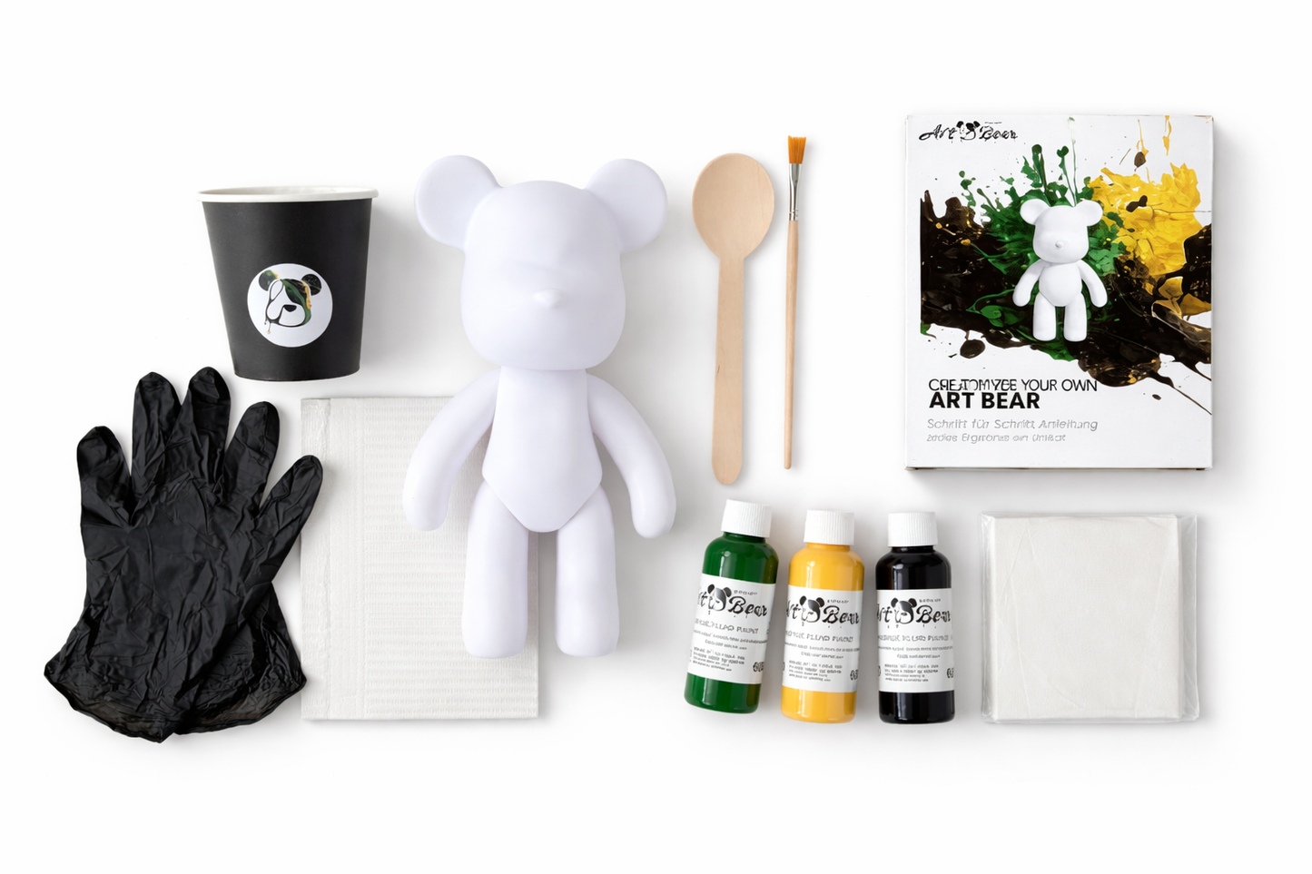 Art Bear DIY Pouring Set - Kreatives Painting Erlebnis für Kinder & Erwachsene